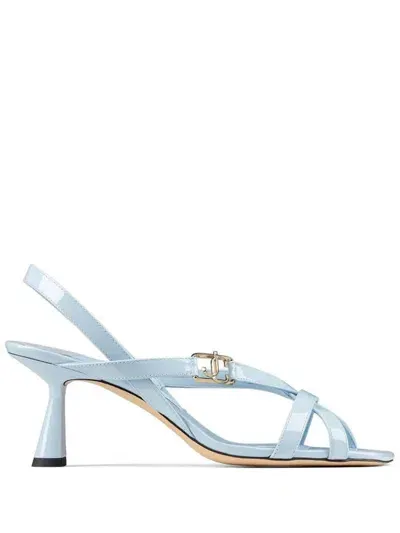 Jimmy Choo Jess 65mm Leather Sandals In Blau