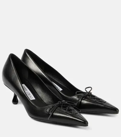 Jimmy Choo Scarlett 50 Leather Pumps In Black