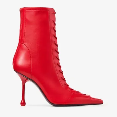 Jimmy Choo Scarlett Ankle Boot 95 In Postbox Red