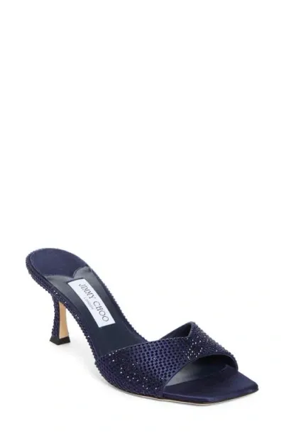 Jimmy Choo Skye Slide Sandal In Navy/navy