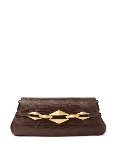 Jimmy Choo Small Diamond Shoulder Bag In 褐色