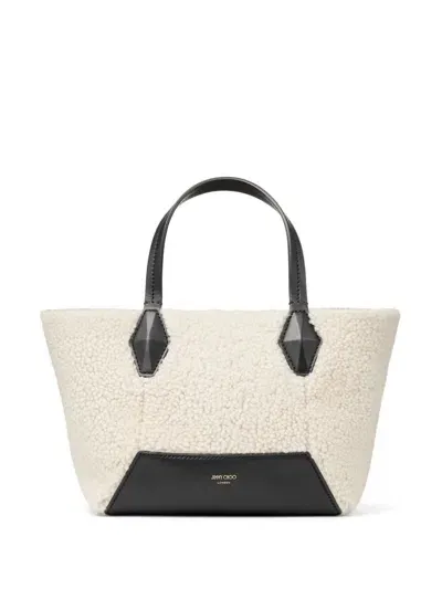 Jimmy Choo Kleine Diamond Tote Bag In White