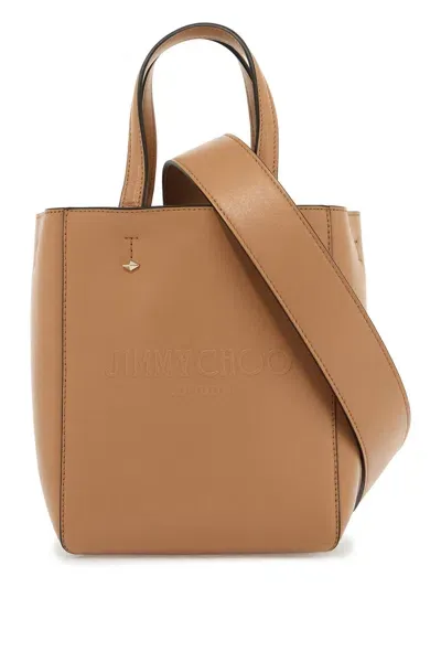 Jimmy Choo Smooth Leather Lenny N/s Tote Bag. In Biscuit Light Gold (beige)