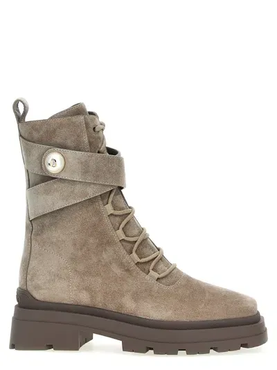 Jimmy Choo Taupe Noemi Ankle Boots