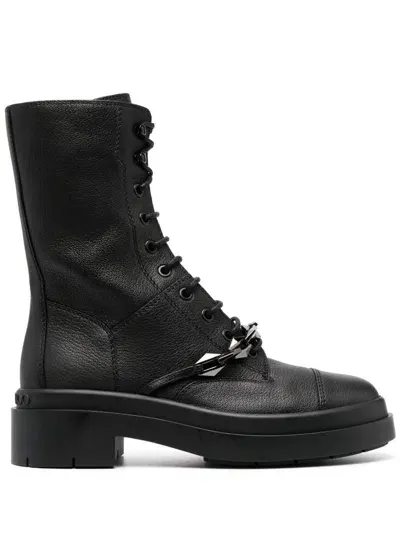 Jimmy Choo Nari Leather Boots In Black