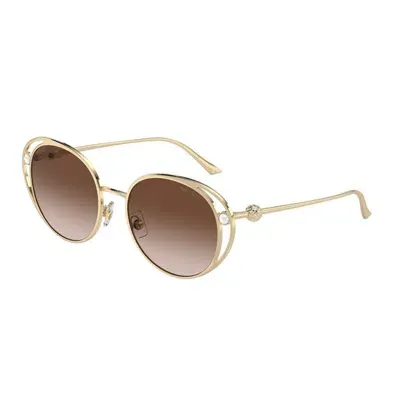 Jimmy Choo Sunglasses In Gold