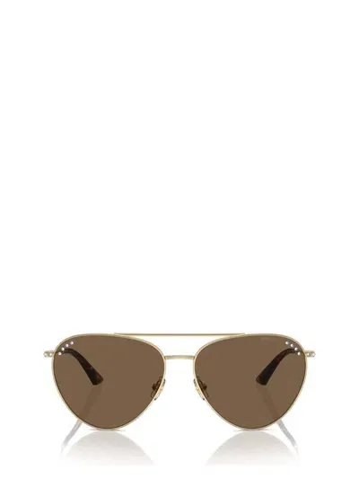 Jimmy Choo Sunglasses In Gold