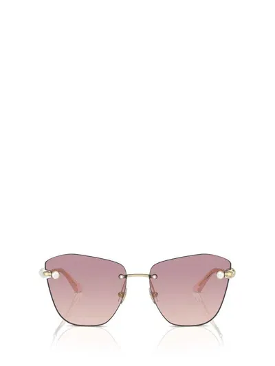 Jimmy Choo Sunglasses In Gold