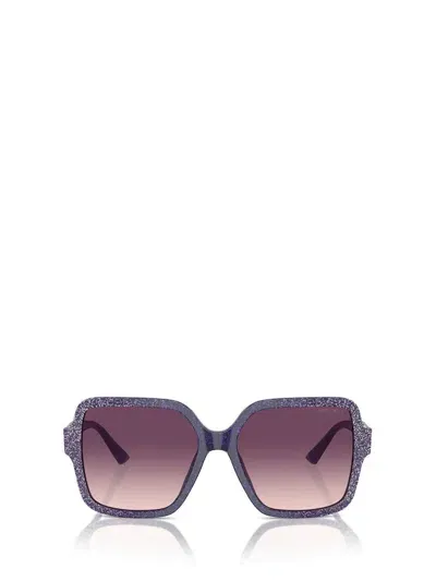 Jimmy Choo Sunglasses In Violet Gradient Glitter