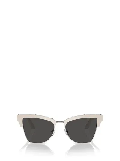 Jimmy Choo Sunglasses In White / Silver