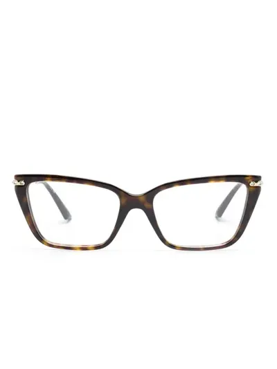 Jimmy Choo Tortoiseshell Cat-eye Glasses In 金色