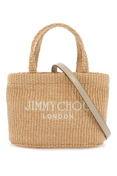 Jimmy Choo Tote Beach E/w Mini Bag In Neutro