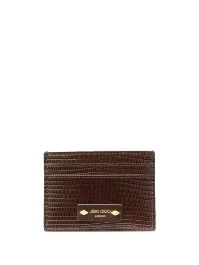 Jimmy Choo Umika Cardholder In Brown