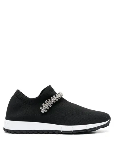 Jimmy Choo Tech Fabric Sneakers In Negro