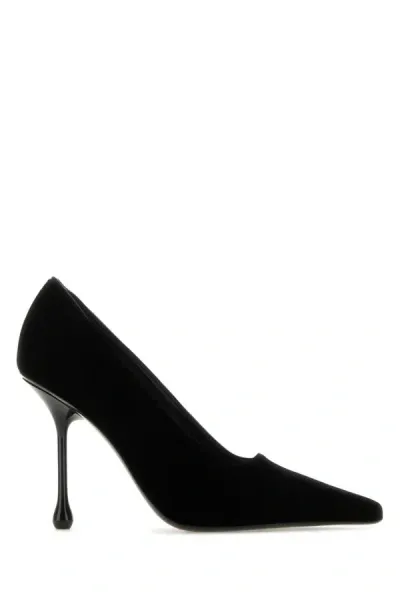 Jimmy Choo Ixia 95mm Velvet Pumps In Black