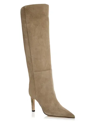 Jimmy Choo Women's Alizze 85 High Heel Knee High Boots In Taupe