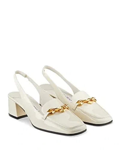 Jimmy Choo Women's Diamond Tilda Slingback Heeled Loafers In Latte