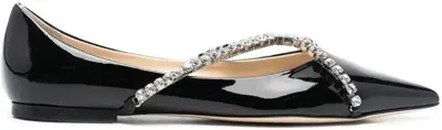 Jimmy Choo Genevi Flat Shoe In Black