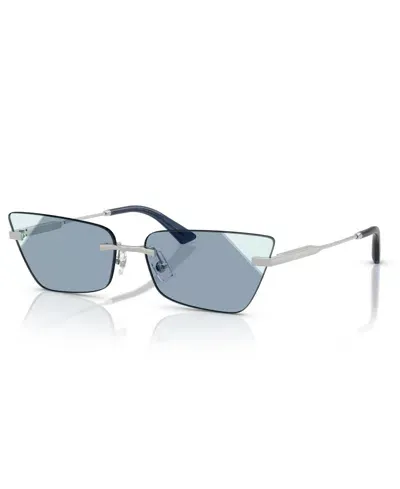 Jimmy Choo Geometric-frame Sunglasses In Azure Gradient Blue