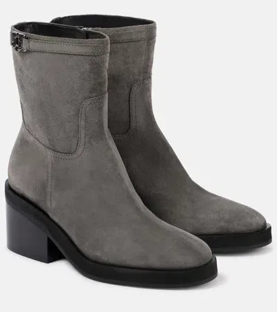 Jimmy Choo Yasmin 70 Suede Ankle Boots In Grey