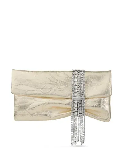 Jimmy Choo Zandra Clutch Bag In Lightplatinum/silver