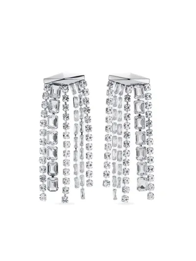 Jimmy Choo Zandra Earrings In Silber/kristall