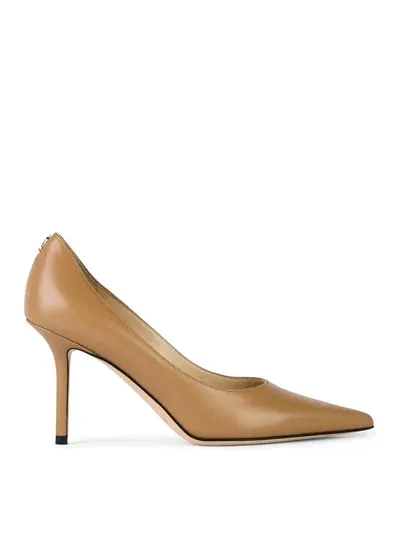 Jimmy Choo Love 85 Beige Leather Pumps