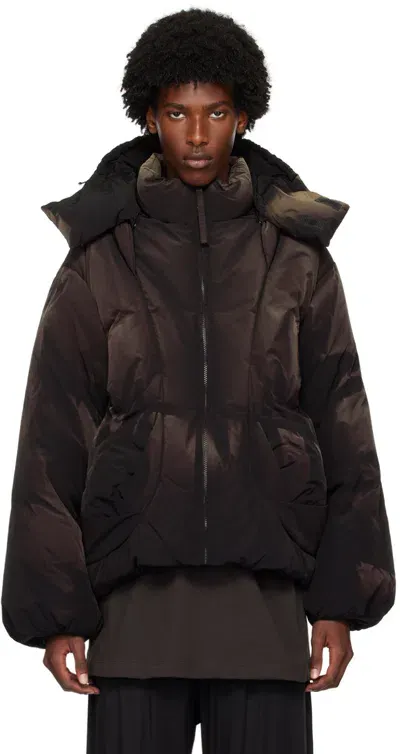 Jiyongkim Black Sun-bleached Twisted Down Jacket