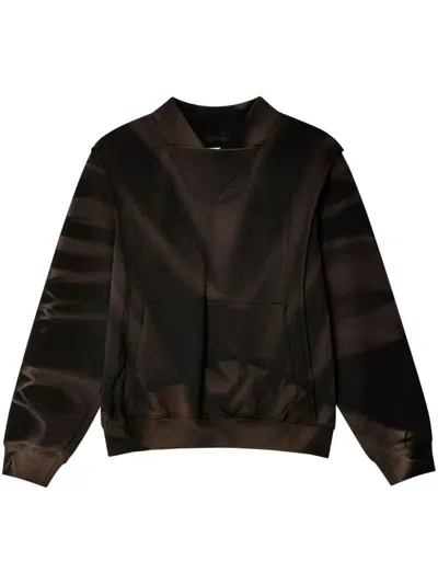 Jiyongkim Sun-bleached Twisted Sweatshirt In Schwarz