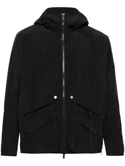 J.lal Lobe Panelled Hooded Jacket In Black