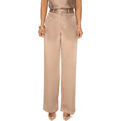 Jluxlabel Ever After Satin Pants In Bronze