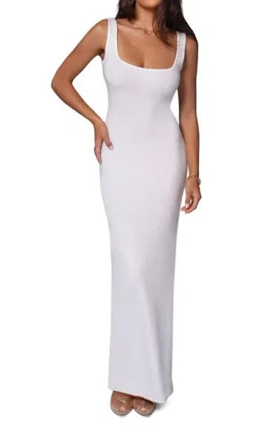 Jluxlabel Keidi Reversible Stretch Maxi Dress In Ivory