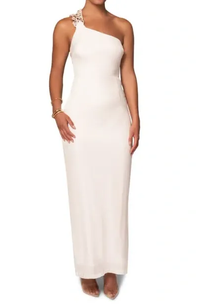 Jluxlabel One-shoulder Sheath Dress In White