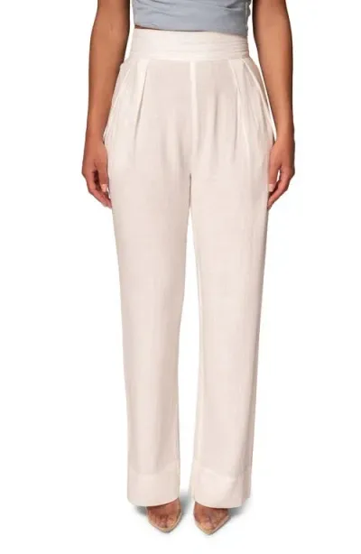 Jluxlabel Villa Views Cotton & Linen Pants In White