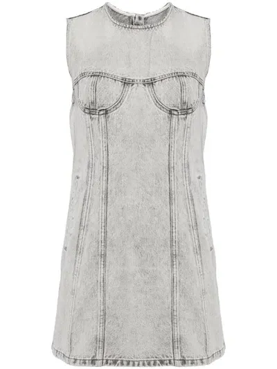 Jnby Denim Mini Dress In White