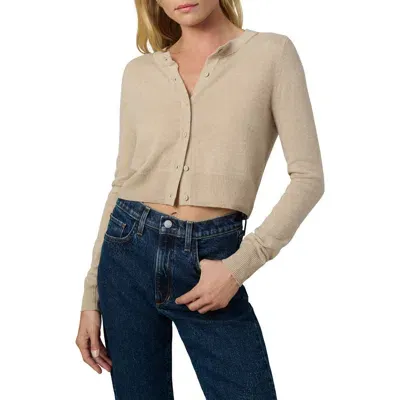 Joe's The Dani Crop Cashmere Cardigan In Oatmeal