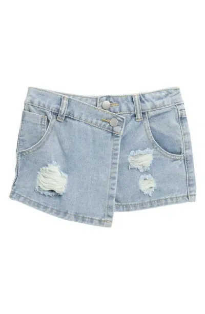 Joe's Kids' Jolie Ripped Denim Skort In Dan Wash