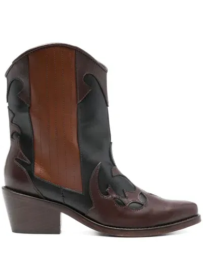 Johanna Ortiz 60mm Mule Deer Boots In Braun