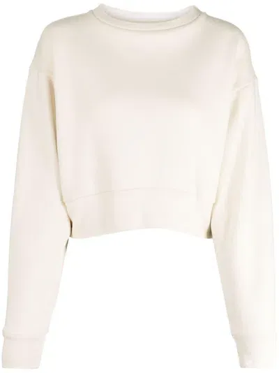 John Elliott Crew-neck Cotton Sweatshirt In 白色