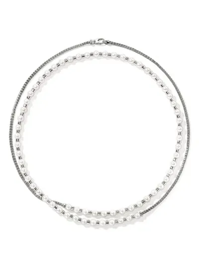 John Hardy Jh Essential Pearl Necklace In Silver