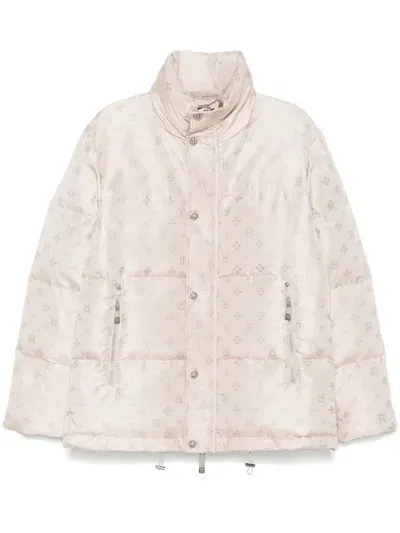 John Richmond Down Jacket In Neutrals