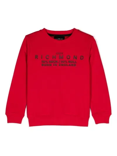 John Richmond Junior Kids' Logo-print Sweatshirt In Red