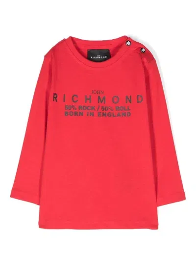 John Richmond Junior Babies' Logo-print T-shirt In Red