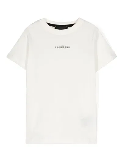 John Richmond Junior Kids' Logo-print T-shirt In White