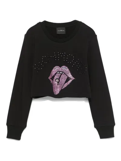 John Richmond Junior Kids' Rhinestone Sweatshirt In Black