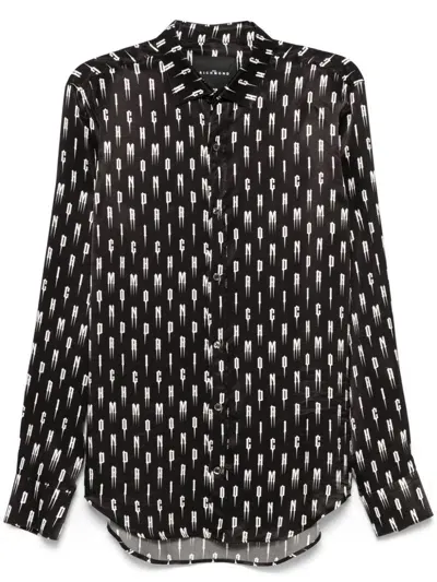 John Richmond Logo-print Shirt In Black