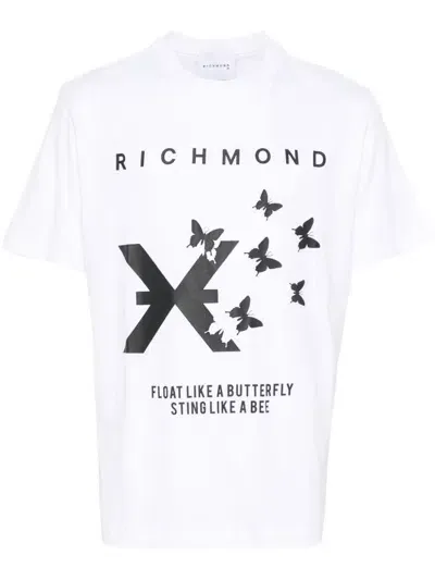 John Richmond Logo-print T-shirt In White