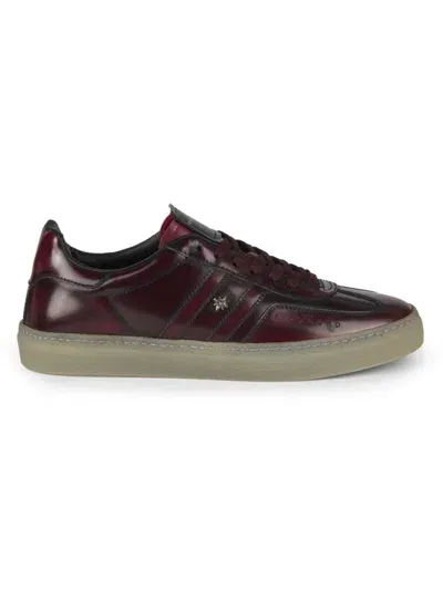 John Richmond Men's Low Top Patent Leather Sneakers In Bordeaux