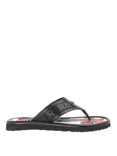 John Richmond Rubber Flip Flops In Negro