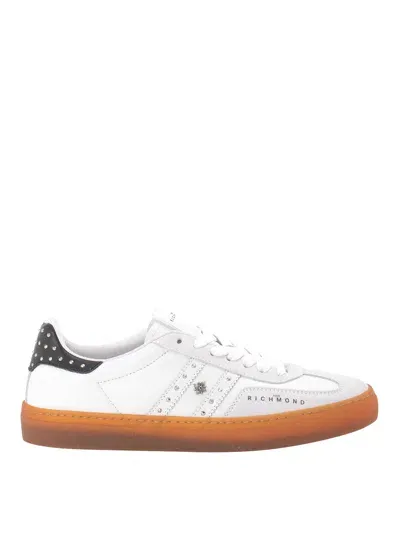 John Richmond Side Logo Sneakers In Blanco